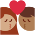 Twitter里的亲吻: 女人男人中等-深肤色中等肤色emoji表情