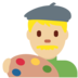 Twitter里的男艺术家:中浅肤色emoji表情