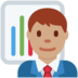 Twitter里的男职员:中等肤色emoji表情