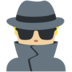 Twitter里的男侦探:中等浅肤色emoji表情