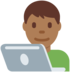 Twitter里的男技术员:中黑肤色emoji表情
