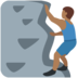 Twitter里的正在攀爬的人:中黑肤色emoji表情