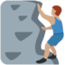 Twitter里的正在攀爬的人:中等肤色emoji表情