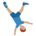 Twitter里的侧手翻的男人：中等肤色emoji表情