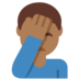 Twitter里的单手捂脸的男人:中等深色肤色emoji表情