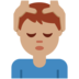 Twitter里的男士按摩：中等肤色emoji表情