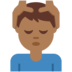 Twitter里的男士按摩：中黑肤色emoji表情