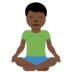Twitter里的打坐的男人:肤色暗淡emoji表情
