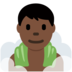 Twitter里的潮湿房间里的男人：深色肤色emoji表情