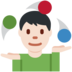 Twitter里的男子杂耍:浅肤色emoji表情