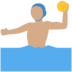 Twitter里的男子水球:中等肤色emoji表情
