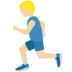 Twitter里的男子跑步：中浅肤色emoji表情