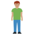 Twitter里的男士站立：中等肤色emoji表情