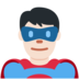 Twitter里的男超人:浅肤色emoji表情