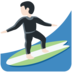 Twitter里的男子冲浪:浅肤色emoji表情