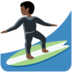 Twitter里的男子冲浪：深色肤色emoji表情