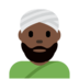 Twitter里的戴头巾的男人：深色肤色emoji表情