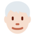 Twitter里的男士:肤色浅,头发白emoji表情