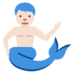 Twitter里的人鱼:浅肤色emoji表情