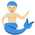 Twitter里的人鱼:中浅肤色emoji表情