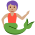 Twitter里的美人鱼:中等肤色emoji表情