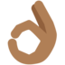 Twitter里的OK手:中等深色肤色emoji表情