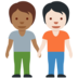 Twitter里的手牵手:中暗肤色,浅肤色emoji表情