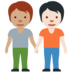 Twitter里的手牵手:中等肤色,浅肤色emoji表情
