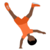 Twitter里的侧手翻的人：深色肤色emoji表情