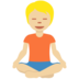 Twitter里的打坐的 人：中浅肤色emoji表情
