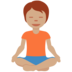 Twitter里的打坐的人:中等肤色emoji表情