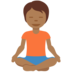 Twitter里的打坐的人：中黑肤色emoji表情