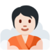 Twitter里的潮湿房间的人:浅肤色emoji表情