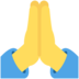 Twitter里的双手合十、祈祷的手emoji表情