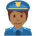 Twitter里的警官:中黑肤色emoji表情