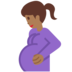 Twitter里的孕妇:中黑肤色emoji表情