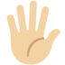 Twitter里的手指张开的手:中等浅肤色emoji表情