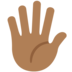 Twitter里的手指张开的手:中等深色肤色emoji表情