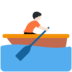 Twitter里的划船人：浅肤色emoji表情