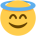 Twitter里的带光环的笑脸emoji表情