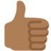 Twitter里的竖起大拇指：中黑肤色emoji表情