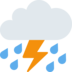Twitter里的闪电雨云emoji表情