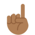 Twitter里的食指向上：中深色肤色emoji表情