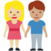 Twitter里的男女牵手：中浅肤色，中浅肤色emoji表情