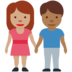 Twitter里的男女牵手:中肤色,中深色emoji表情