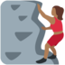 Twitter里的女子攀岩：中黑肤色emoji表情