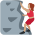 Twitter里的女子攀岩:中等肤色emoji表情