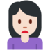 Twitter里的女人皱眉:浅肤色emoji表情