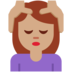 Twitter里的女性按摩:中等肤色emoji表情
