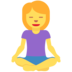 Twitter里的打坐的女人emoji表情
